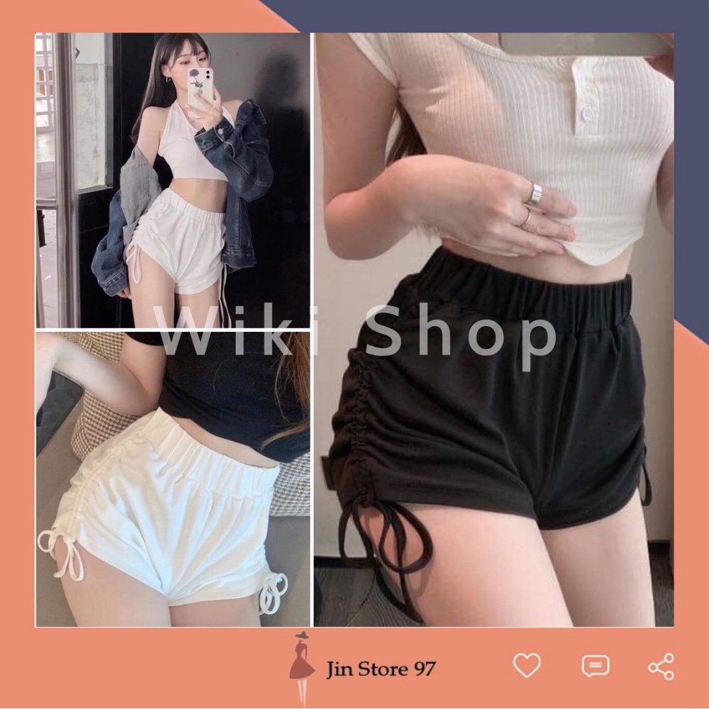 quần đùi nữ Vải Cao Cấp Co Giãn Tốt Mặc Ôm Dáng rút dây siêu đẹp