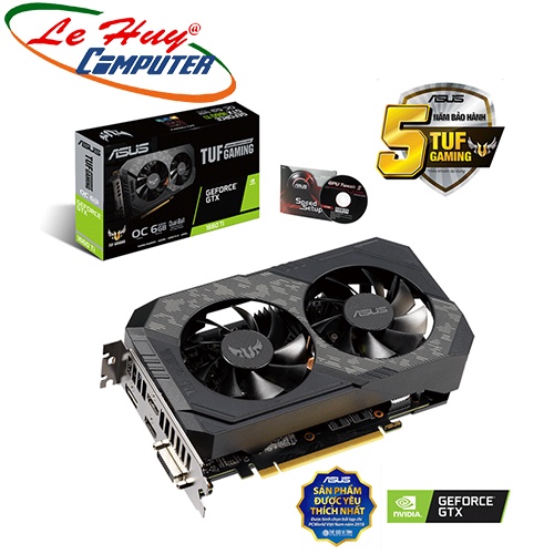 Card màn hình - VGA ASUS TUF Gaming GTX 1660 Ti EVO OC 6GB GDDR6 (TUF-GTX1660TI-O6G-EVO-GAMING)