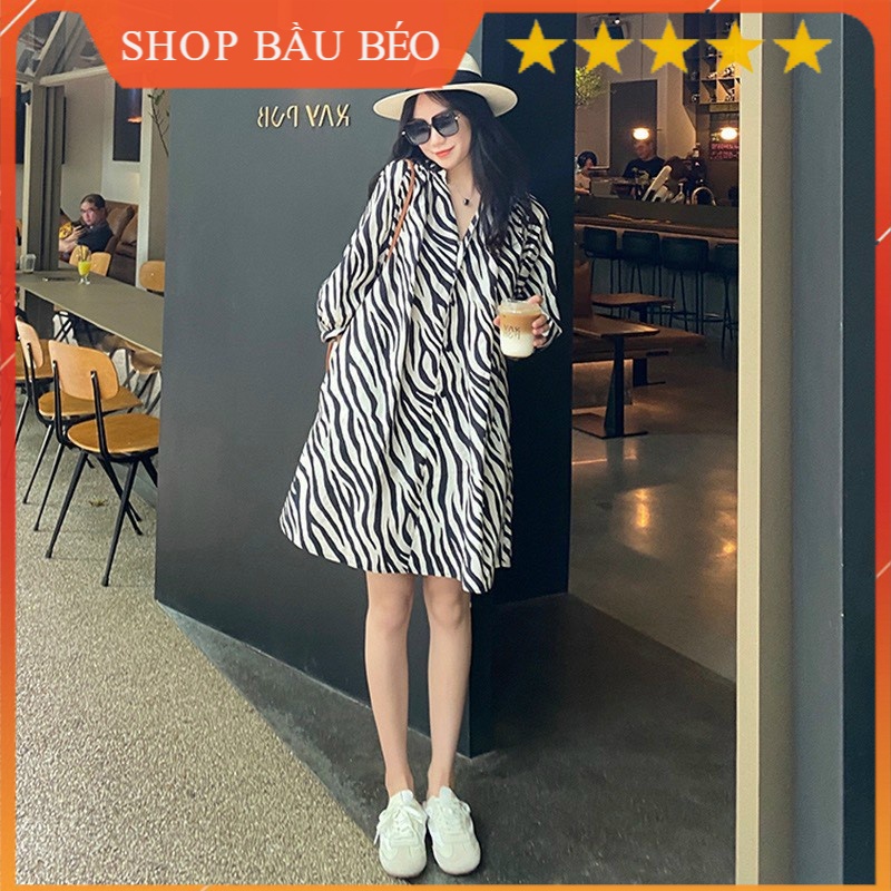 Đầm bầu, váy bầu công sở dáng sơ mi thu đông - chất lụa mềm mịn - size đến 75kg VM Mom [ĐỒ BẦU GẠO STORE]