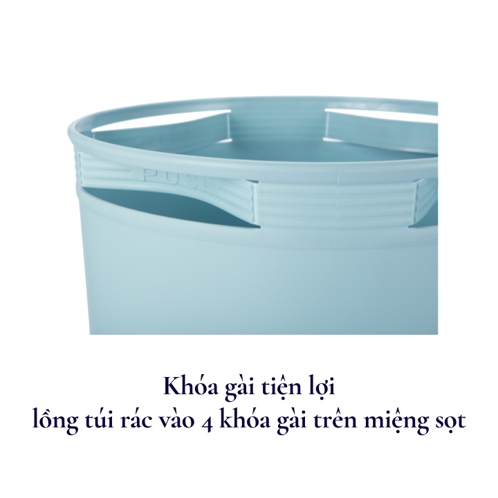 Sọt rác, thùng đựng rác 5 10 15L INOCHI dạng tròn sang trọng, thiết kế nhẹ gọn đựng rác văn phòng