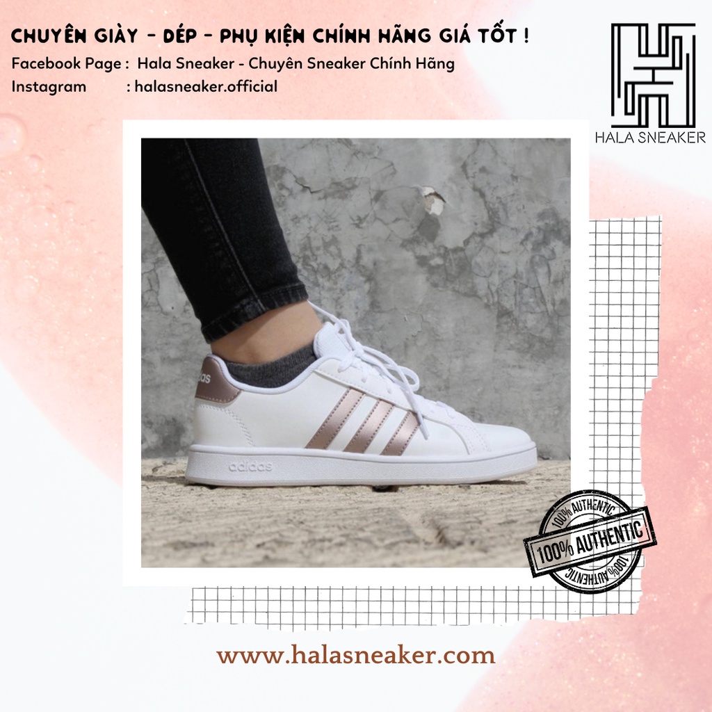 Giày Adidas Chính Hãng Grand Court K EF0101- Giày Thể Thao Nam Nữ Authentic -halasneaker.com