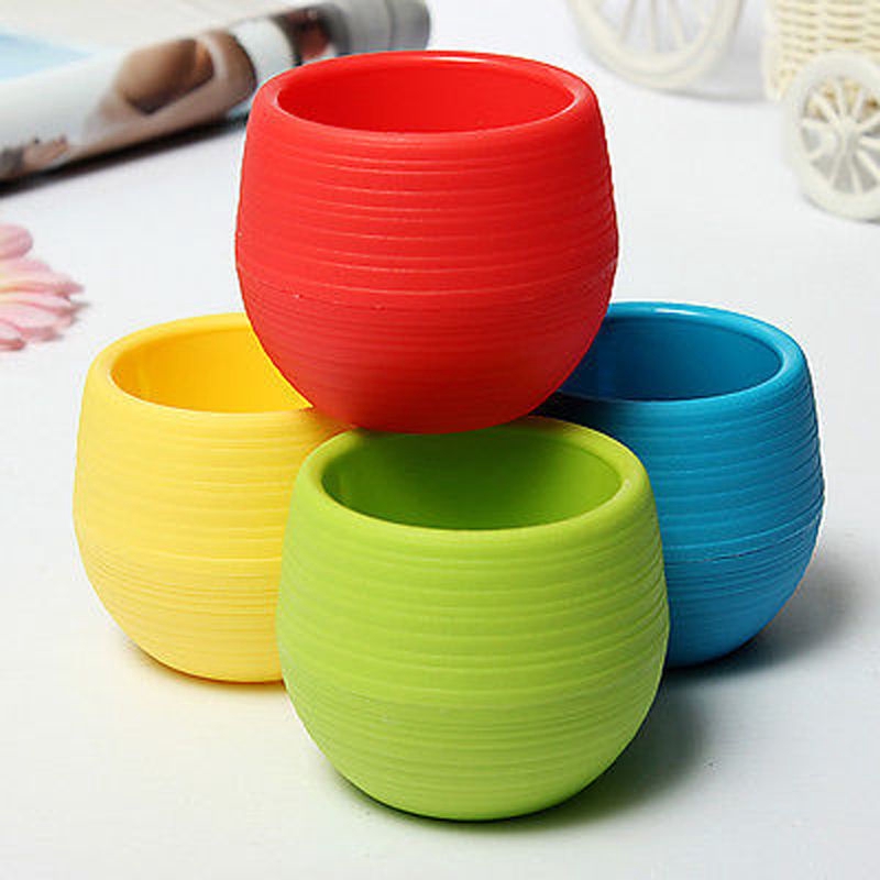 Chậu hoa mini làm bằng nhựa nhiều màu sắc lựa chọn