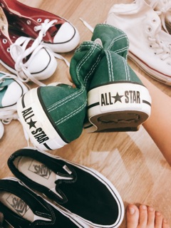 Converse real 2hand xanh lá size 37,5 fix 38