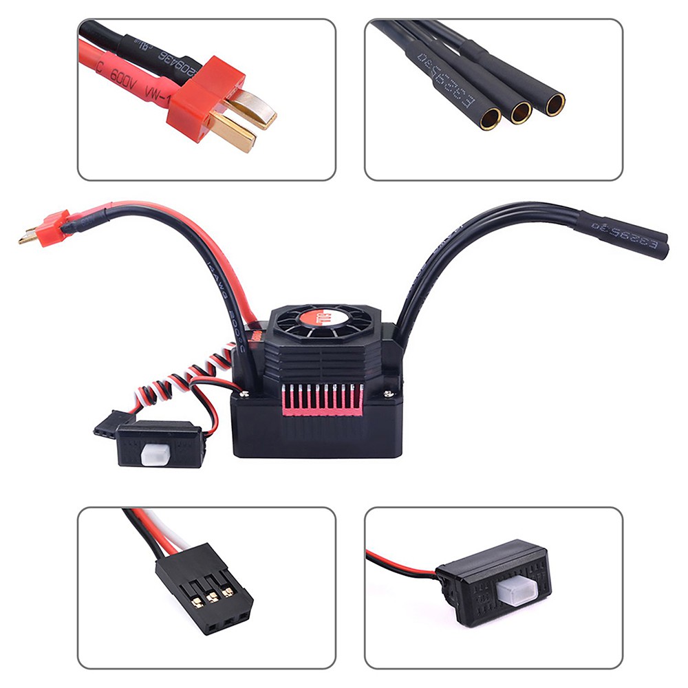 Bộ Động Cơ Không Chổi Than Chống Nước F540 3650 3660 3670 2845 Series 3.175mm Kèm ESC Cho Xe Hơi Điều Khiển Từ Xa 1 / 8 1 / 10 1 / 12