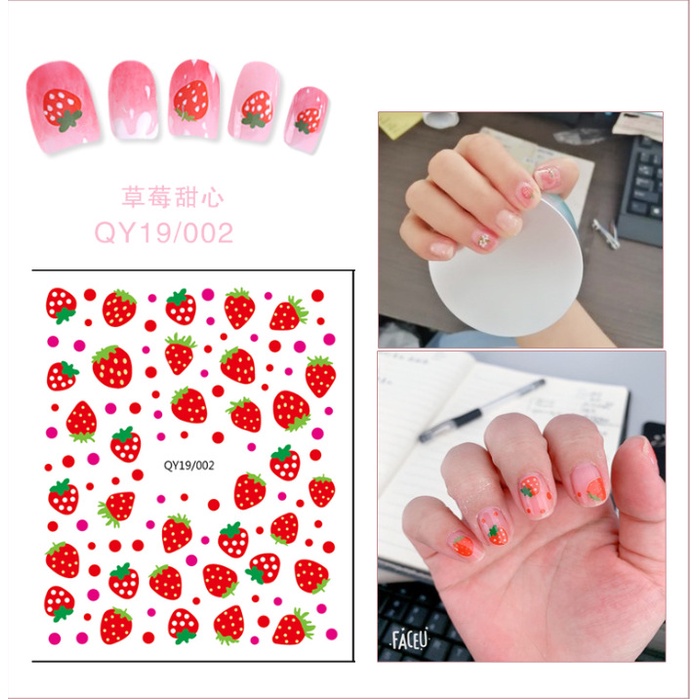 Miếng dán trang trí móng 3d hình hoa xinh xắn