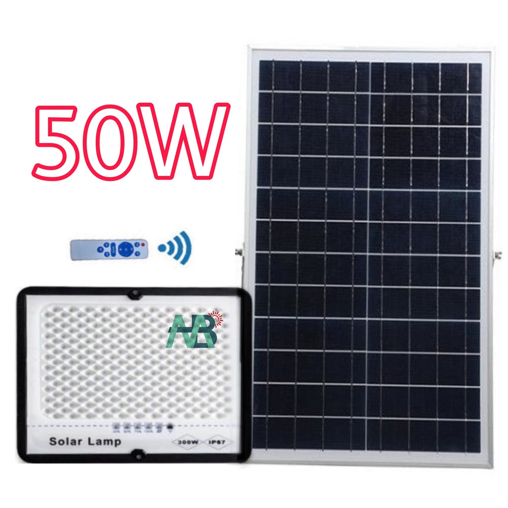 50W ĐÈN PHA LED NĂNG LƯỢNG MẶT TRỜI , Solar Light , IP67 chống nước , NHÔM ĐÚC NGUYÊN KHỐ ABM Solar