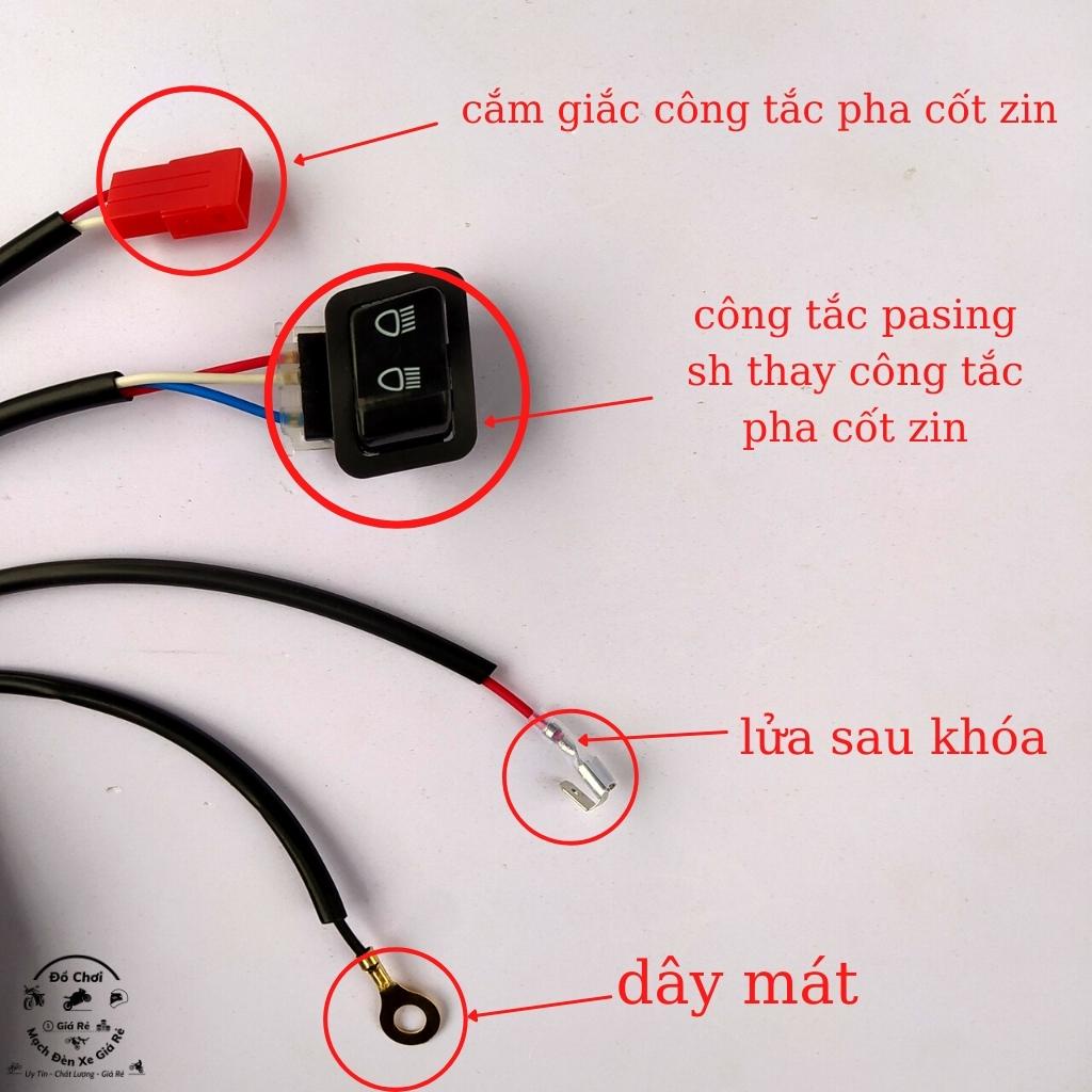 Mạch bật tắt đèn wave, Công tắc bật tắt đèn wave rsx 2020 kèm auto passing lắp trên công tắc passing sh