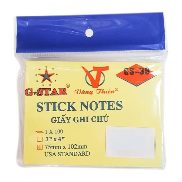 Giấy Note Vàng G-Star GS-36