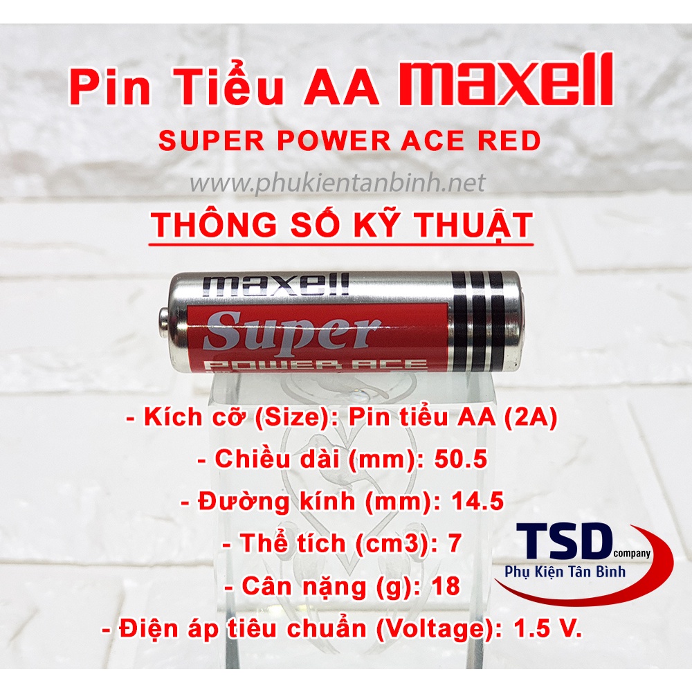 1 VỈ PIN TIỂU AA MAXELL  CHÍNH HÃNG