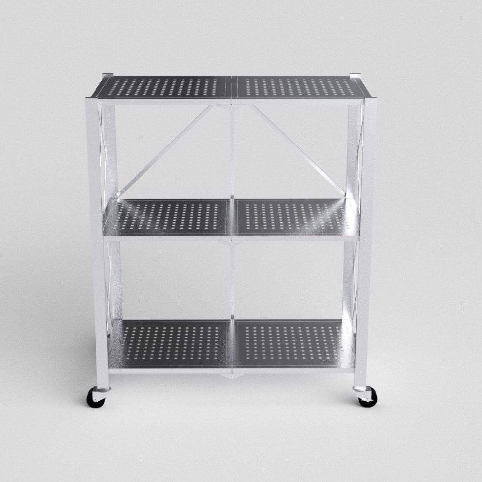 Kệ Xếp Inox Đa Năng Ohawa, Kệ Bếp Thông Minh Có Bánh Xe Qui Phúc
