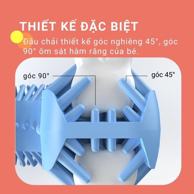 Bàn Chải Điện Cho Bé Đánh Răng Chữ U, Sạc Điện Từ Tính Đầu Chải Chữ U Silicon Cho Trẻ Em Từ 2 Đến 12 Tuổi DC30