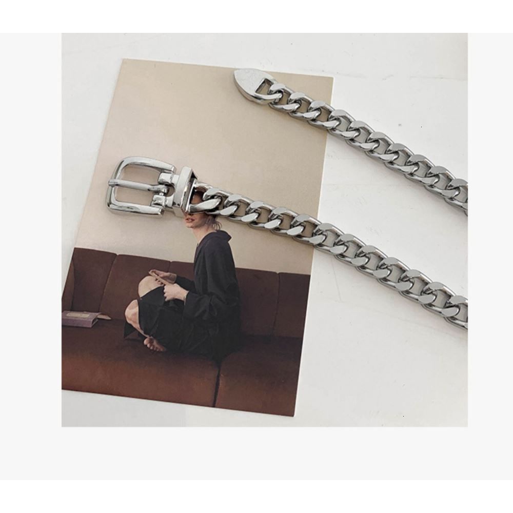 Thắt lưng dây xích kim loại phong cách hip hop thời trang
