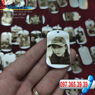 Thẻ bài lính thẻ tên quân nhân dogtag vòng cổ khắc hình