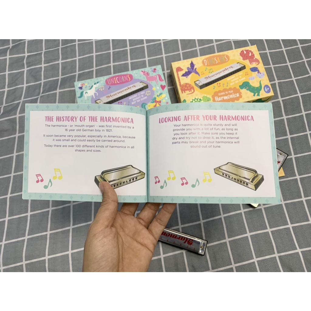 Kèn harmonica tremolo cho bé nhập UK chính hãng 32 phím kèm hướng dẫn