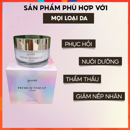 Kem Dưỡng Trắng Da Ốc Sên GOODAL ⚡⚡ Premium Snail Tone-Up Cream Nuôi Dưỡng Và Phục Hồi Làn Da Bị Hư Tổn 30ML