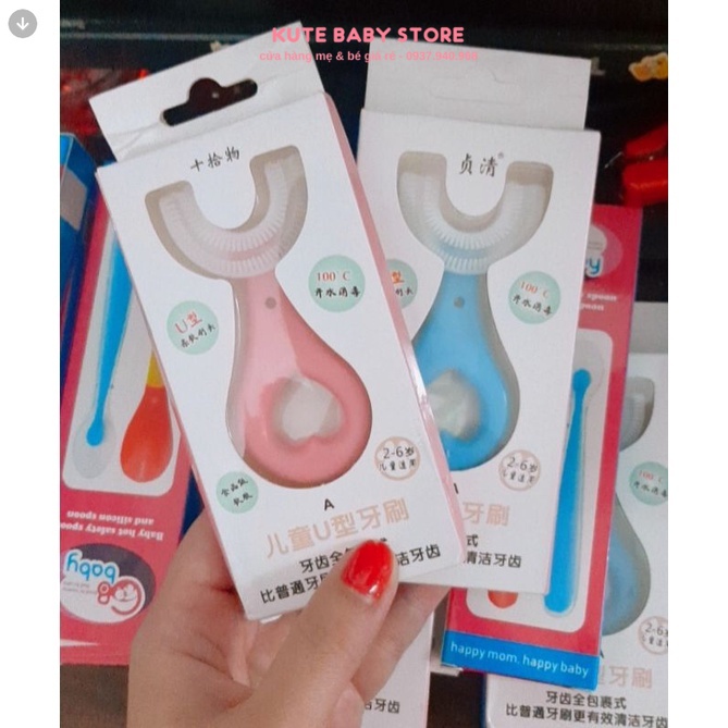 Bàn chải đánh răng trẻ em chữ U full hộp