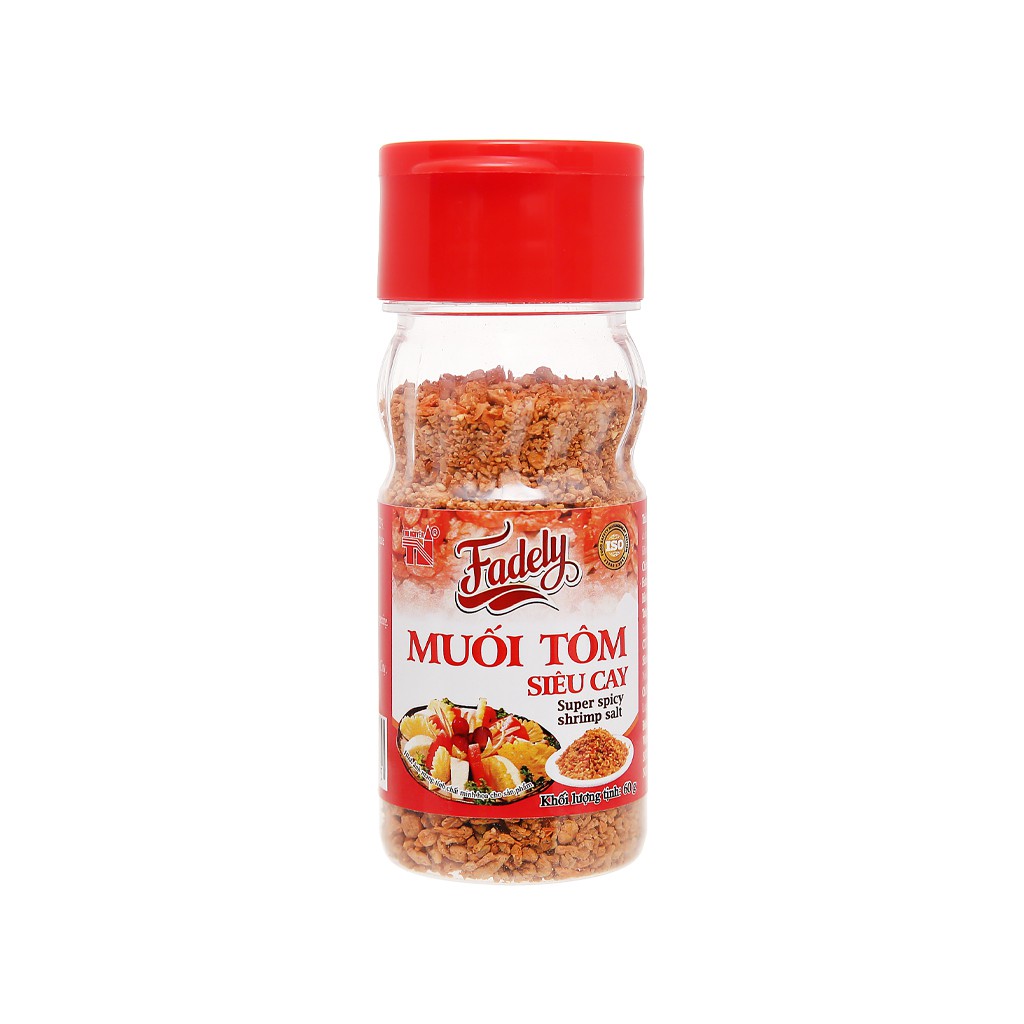 Muối tôm siêu cay Tinh Nguyên Fadely hũ 60g