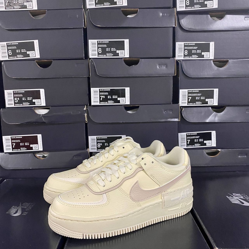 Giày Air Force 1 Shadow Coconut Milk Size 38 Thể Thao Thời Trang Màu Sữa Dừa Nữ Có Sẵn CU8591-102