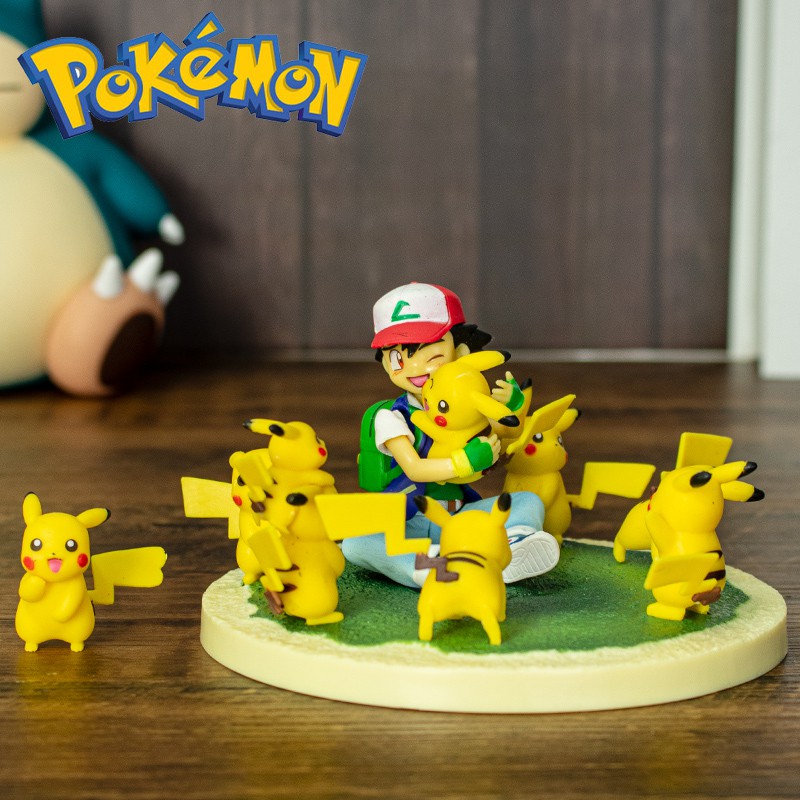 Set mô hình pikachu trưng bày siêu dễ thương