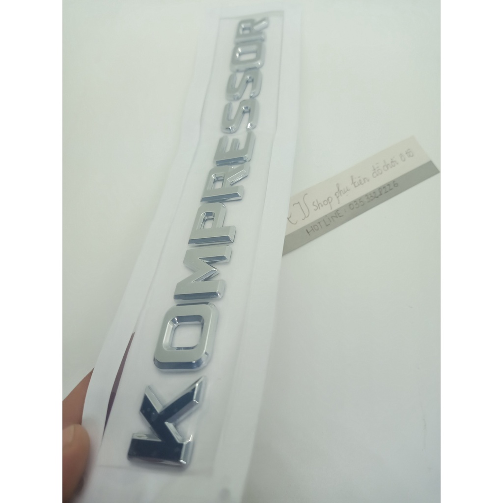 Miếng Dán Chữ Kompressor Bằng ABS Trang Trí Xe Hơi Mercedes Benz