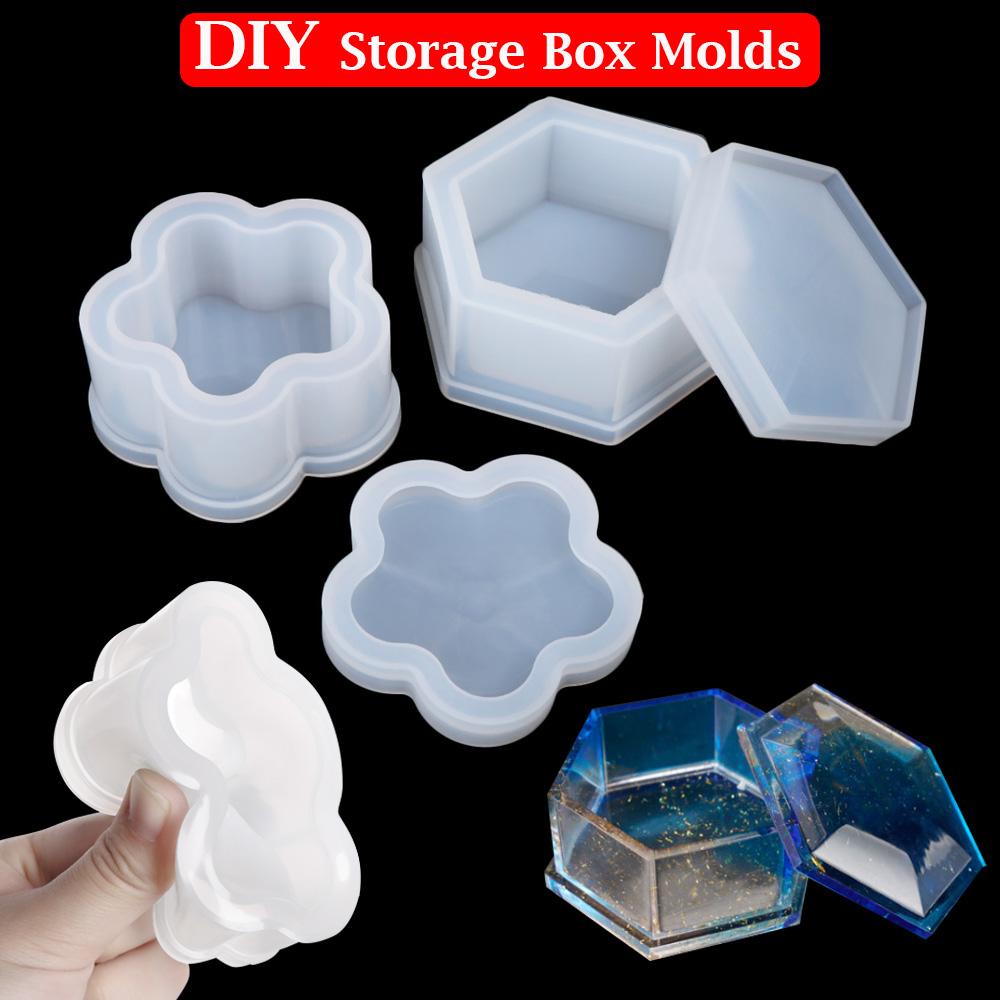 Khuôn Làm Hộp Trang Sức Hình Lục Giác / Vuông / Tròn / Trái Tim /|Keo Dán Chất Lượng Cao Chuyên Dụng