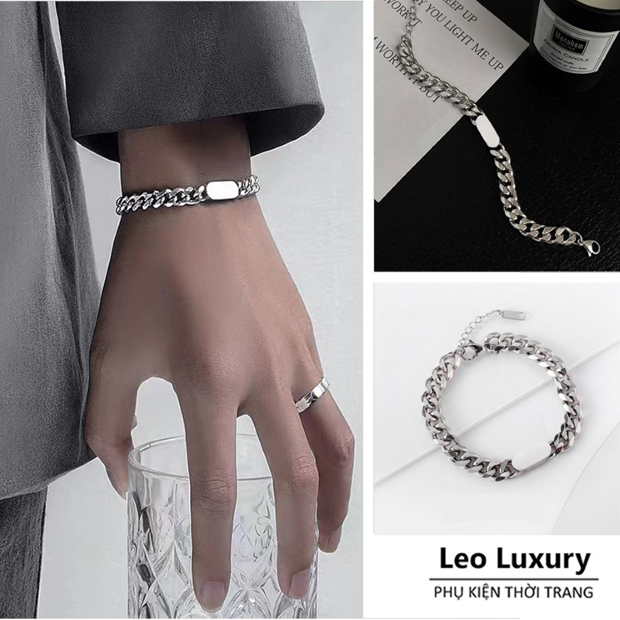 Vòng tay nam nữ, lắc tay unisex chất liệu thép titan siêu bền không gỉ, thời trang siêu ngầu