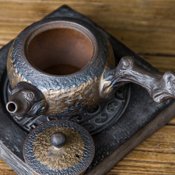 Gỗ Chết Bên Nồi Gốm Ấm Trà Hộ Gia Đình Nhật Bản Đồ Đá Duy Nhất Văn Phòng Trà Phù Hợp Với Bộ Trà Kung Fu220ml