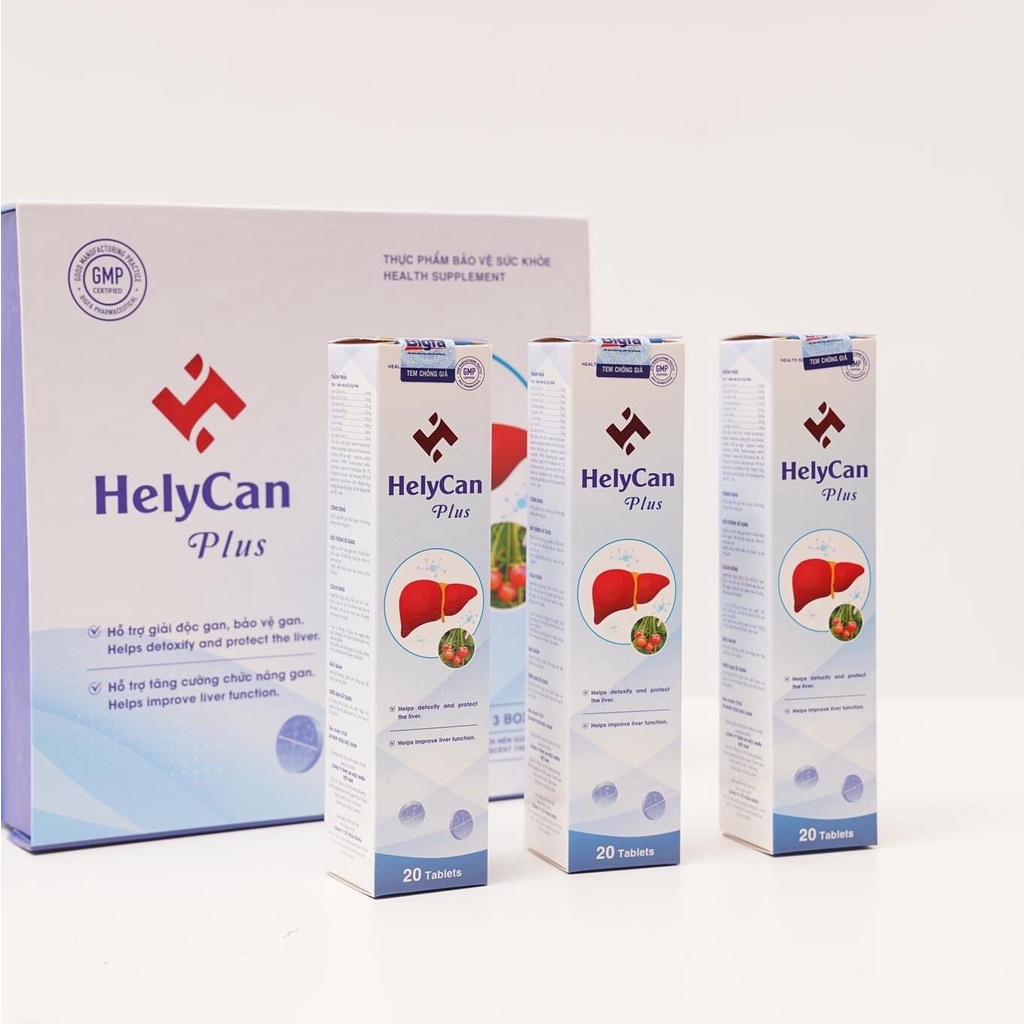 Viên Sủi Helycan Plus Tuýp 20 Viên Hỗ Trợ Bảo Vệ Sức Khỏe Gan
