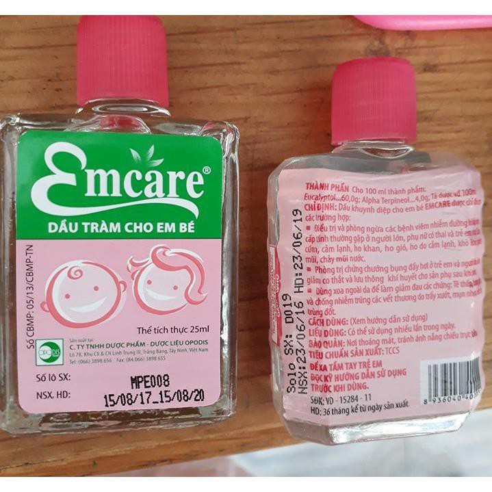 Dầu khuynh diệp cho bé EMCARE 25ml (dầu tràm) / em care