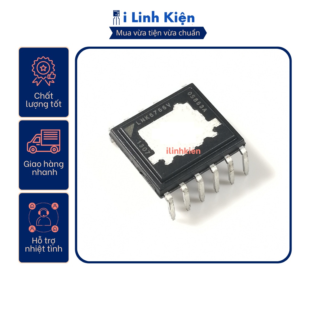 Ic nguồn LNK6766V DIP-8 chính hãng Power Integrations