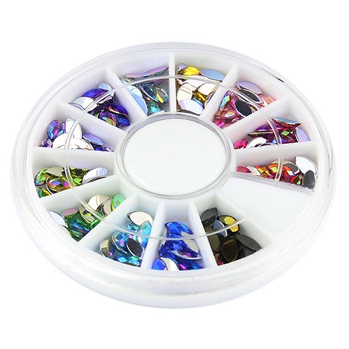 Hộp Hạt Đá 3D 12 Màu Đính Móng Tay Nghệ Thuật Công Cụ Tự Làm