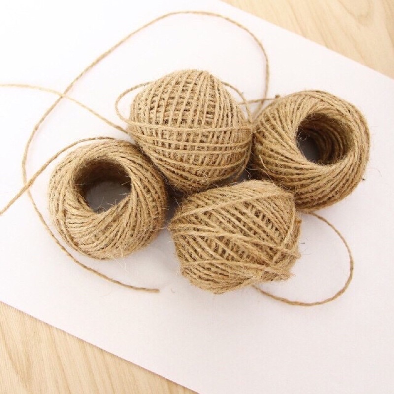 sỉ 3m dây gai,dây thừng làm duy băng, đồ hanmade ,treo ảnh. đủ sezi,màu nâu
