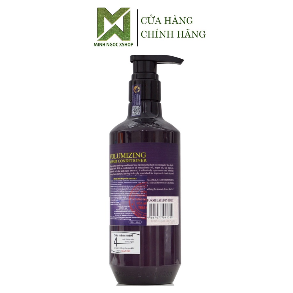 Dầu xả phục hồi chống gãy rụng tóc Lusstaly Vitamin E Collagen 500ML