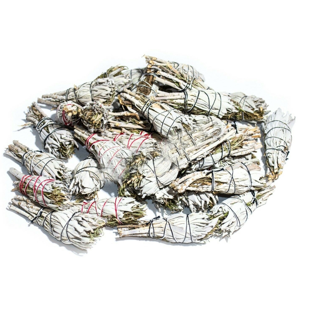 Bó lá xô thơm mix hương thảo California White Sage + Rosemary Smudge Incense 3&quot;-4&quot; Bundle