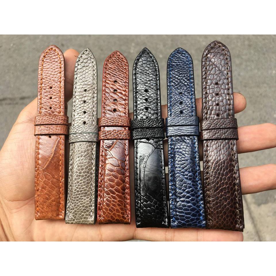 Dây đồng hồ da đà điểu cao cấp đủ size