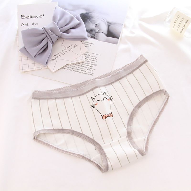 Quần Lót Cotton Nữ In Hình Hoạt Hình Xinh Xắn