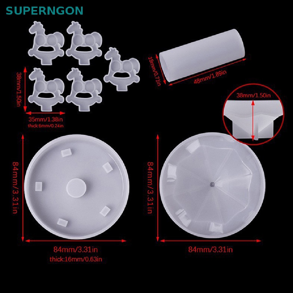 Khuôn Silicone Làm Vòng Quay Ngựa Gỗ Epoxy Resin