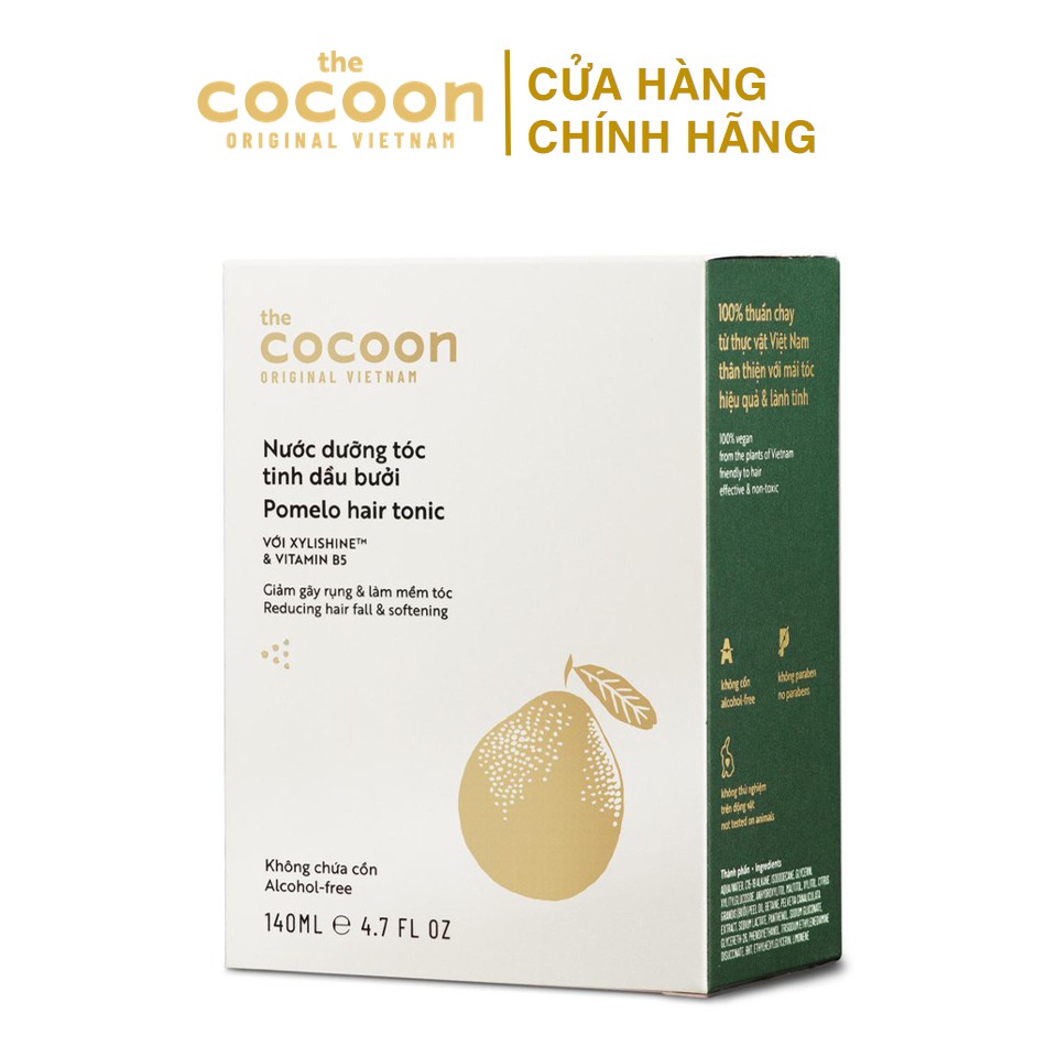 [CHÍNH HÃNG] Nước Dưỡng Tóc Tinh Dầu Bưởi Cocoon 140ml (Pomelo hair tonic)