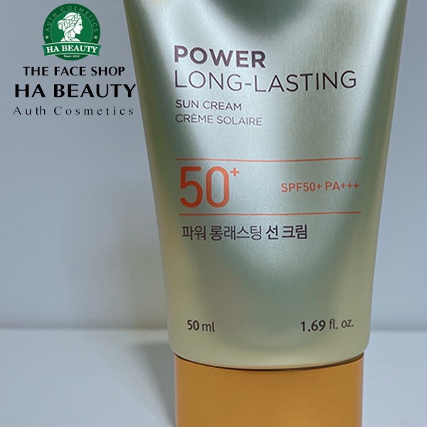 (Auth) Kem chống nắng sáng da POWER LONG LASTING 50 ml The Face Shop