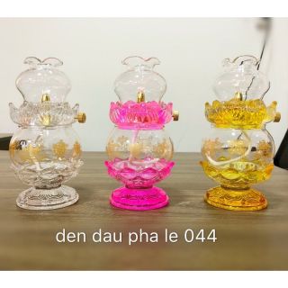 đèn dầu thờ cúng pha lê hoa sen