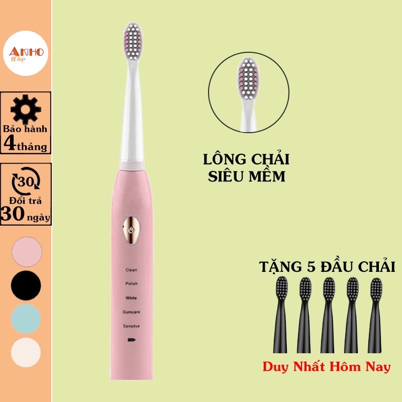 Bàn Chải Điện Đánh Răng Tự Động, Có 5 Chế Độ, Chống Nước Tuyệt Đối, Sử Dụng Lâu Dài