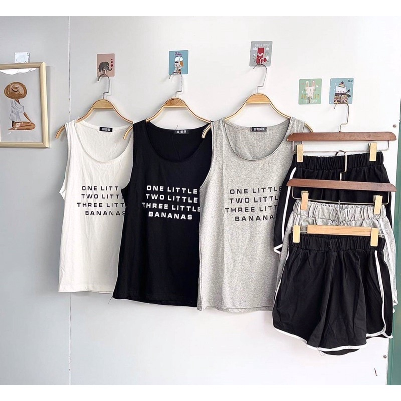 Set đồ ngủ ba lỗ + quần short