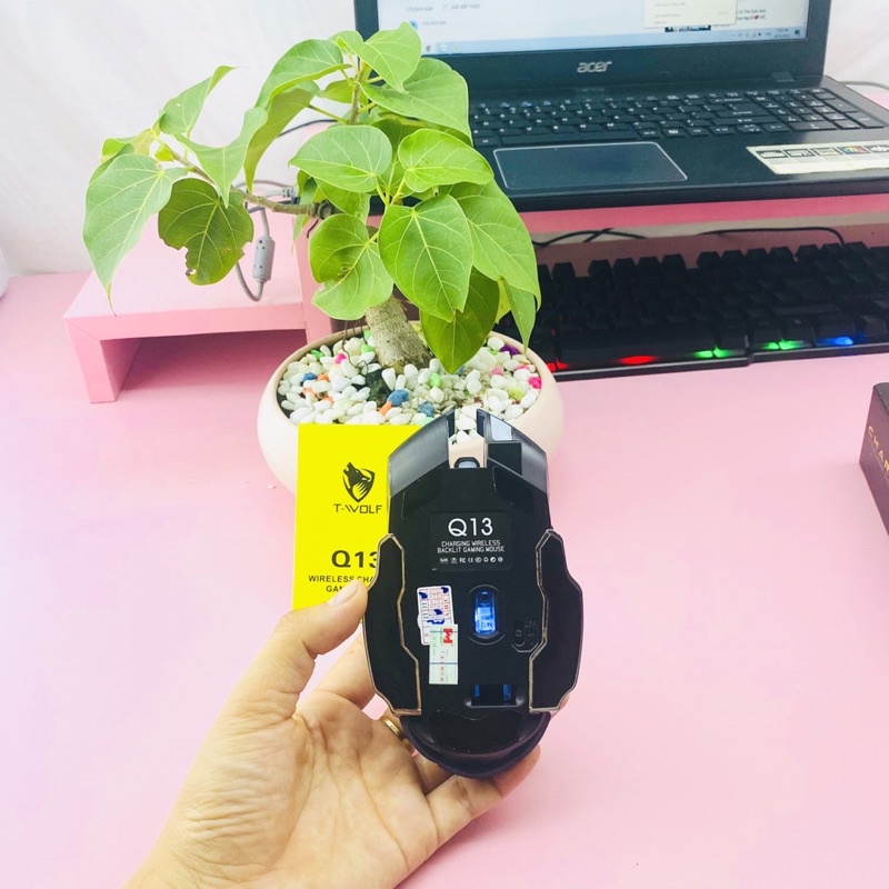 Chuột  máy tính Gaming không dây T-WOLF Q13 siêu nhạy chuyên chơi game
