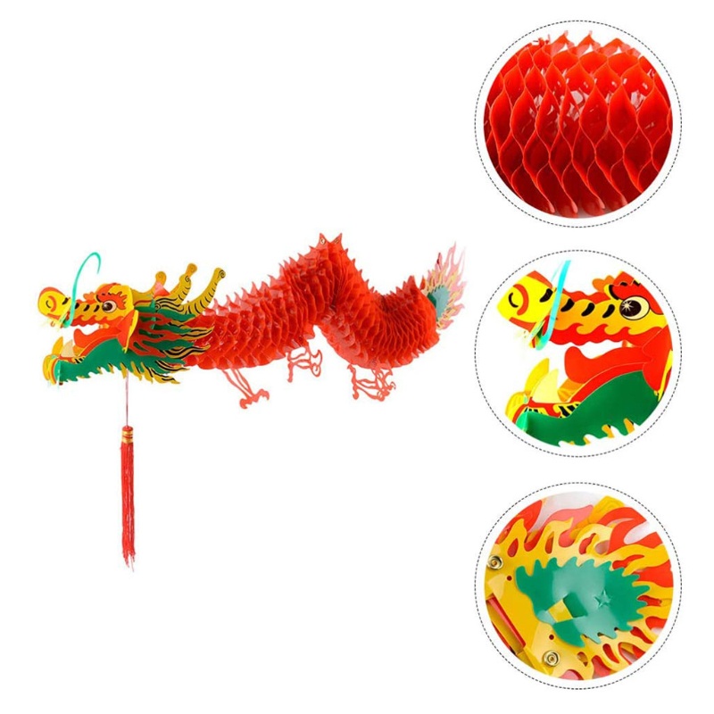 Lồng Đèn Giấy 1.5m / 1.0m Hình Rồng Trung Hoa Trang Trí Năm Mới