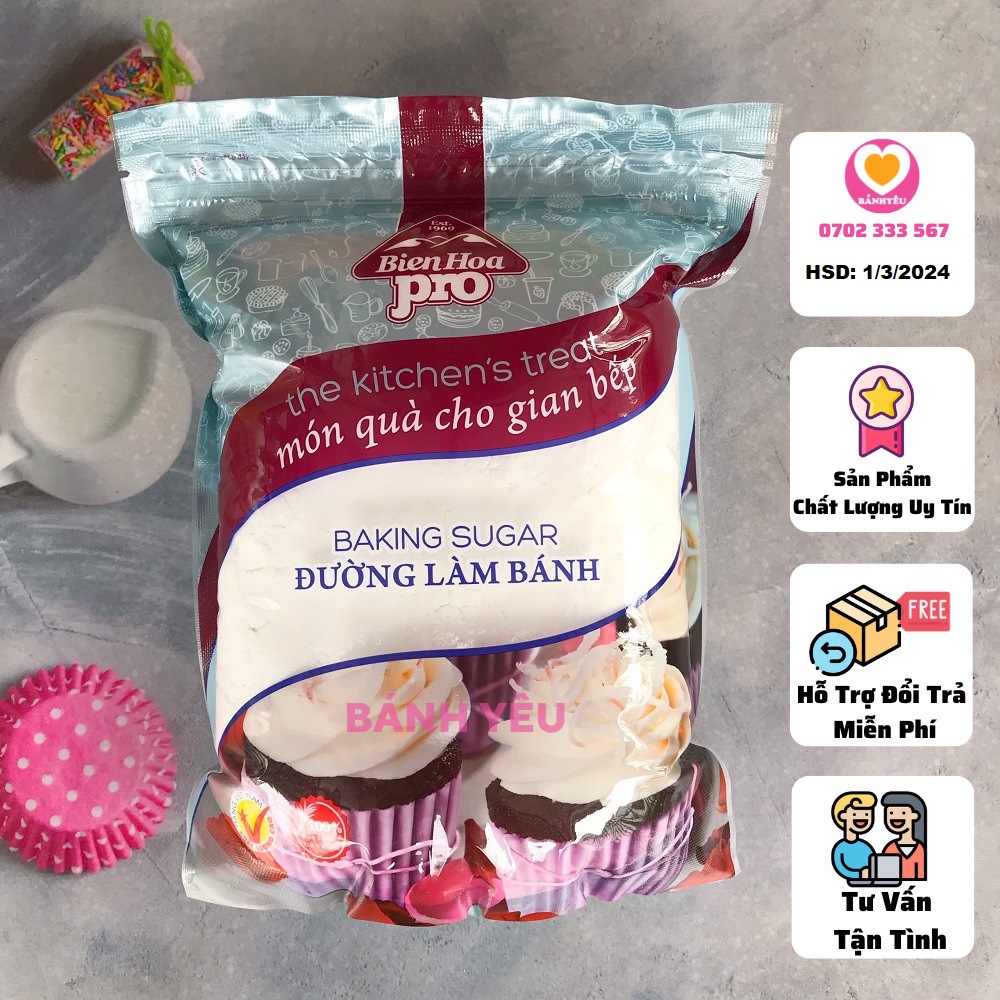 Đường bột làm bánh Biên Hòa 1kg - Đường xay 1kg - PL23
