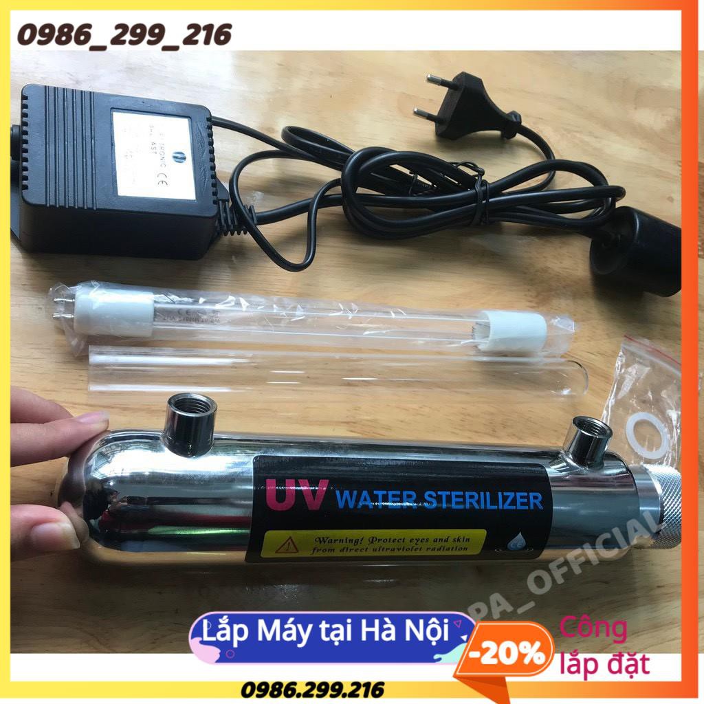 Bộ Đèn UV Diệt Khuẩn 6W♦  Bộ UV Tia Cực Tím Dùng Trong Máy Lọc Nước Gia Đình, Máy 20,30, 50 Lít