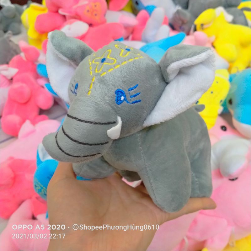 Gấu bông Cá heo , Thú bông Voi con mềm mịn hàng cao cấp size 27cm siêu đáng yêu