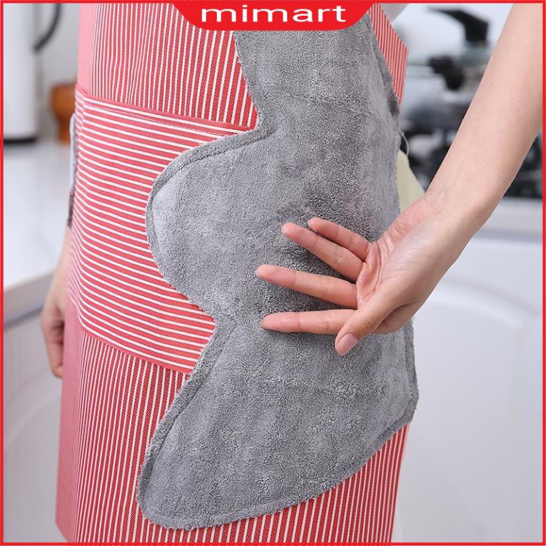 Tạp dề nấu ăn chống thấm nước, tạp dề nấu ăn có miếng lau tay túi đựng đồ kiểu nhật bản