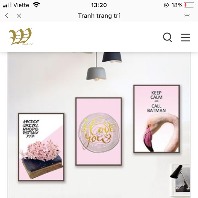 Bộ 3 bức tranh treo tường đẹp