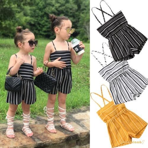 Bộ Áo Liền Quần Hở Vai Dễ Thương Cho Bé Gái